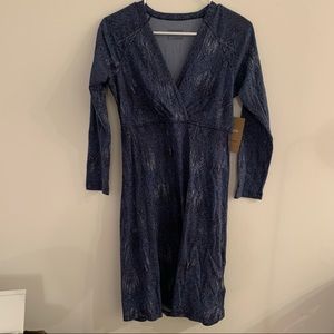 NWT Patagonia Metairie Dress Cross Current Navy Blue